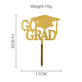 Graduation Season Birthday Cake Topper Gold Congratulations You Got It Grad Acrylic Cake Toppers for Student Party Decoration