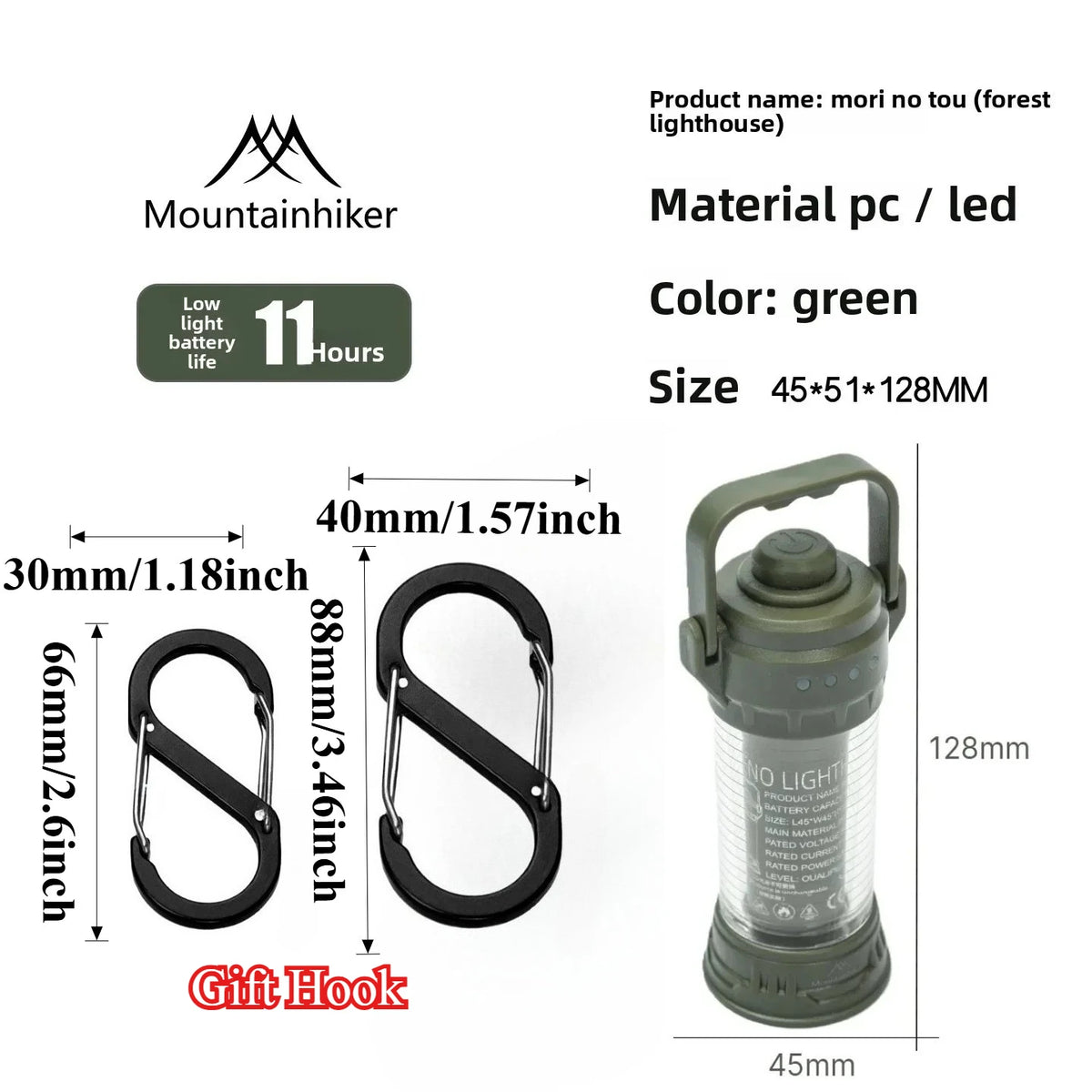 MOUNTAINHIKER Atmosphere Light 1500mAh Retro Lantern Outdoor Camping Waterproof Tent Decorative Lighthouse Ideal for Camping