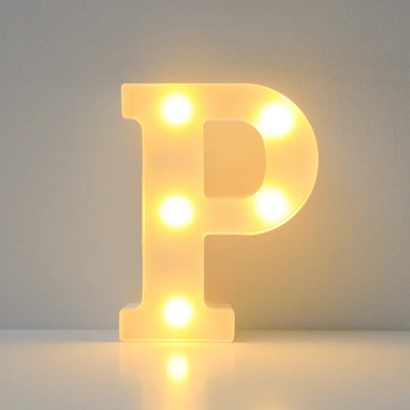 Alphabet LED Letter Lights Luminous Number Lamp Battery Night Light for Wedding Birthday Christmas Party  Home Decoration