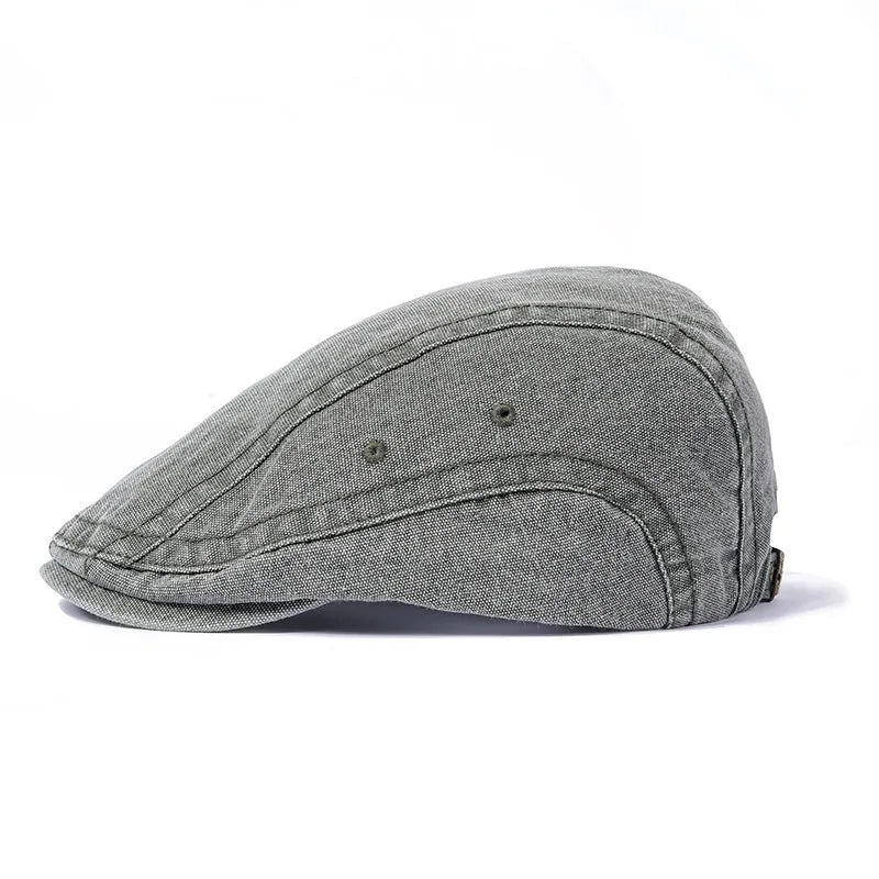 Washed Old Cap Men's British Retro Forward Hats Trendy European and American Hats Comfortable Fit Classic Style 58cm Adjustable