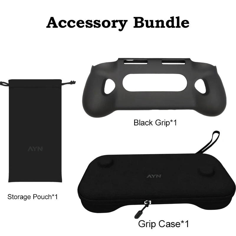 Compatible Accessories for AYN Odin 3 Handheld Console: TPU Grip Shell Protective Shell Carrying Case Storage Pouch