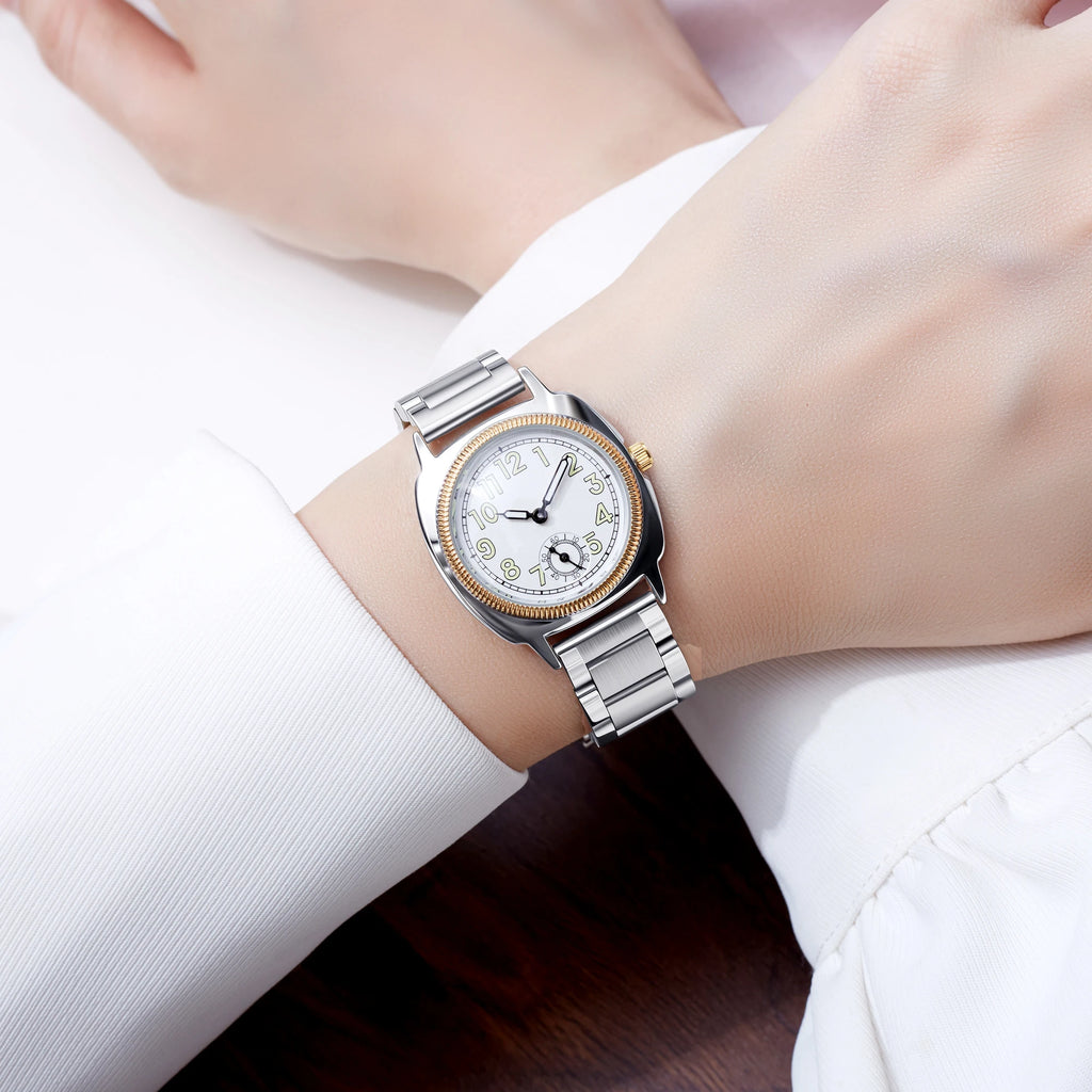 Women's Watch, A Stylish and Refined, Niche and Simple-Style Women's Watch With Stainless Steel Strap, Quartz Movement, A Unique