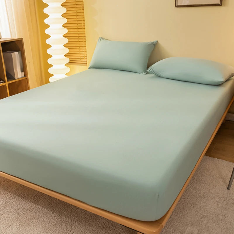 1 piece of solid color matte bed sheet, solid color bed cover for bedroom, bedding (excluding pillowcases)