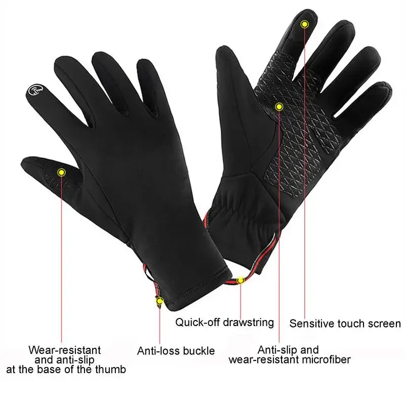 Winter Heated Gloves For Women Waterproof USB Heating Electric Gloves Anti Slip Screen Touchable Outdoor Skiing Cycling Sports