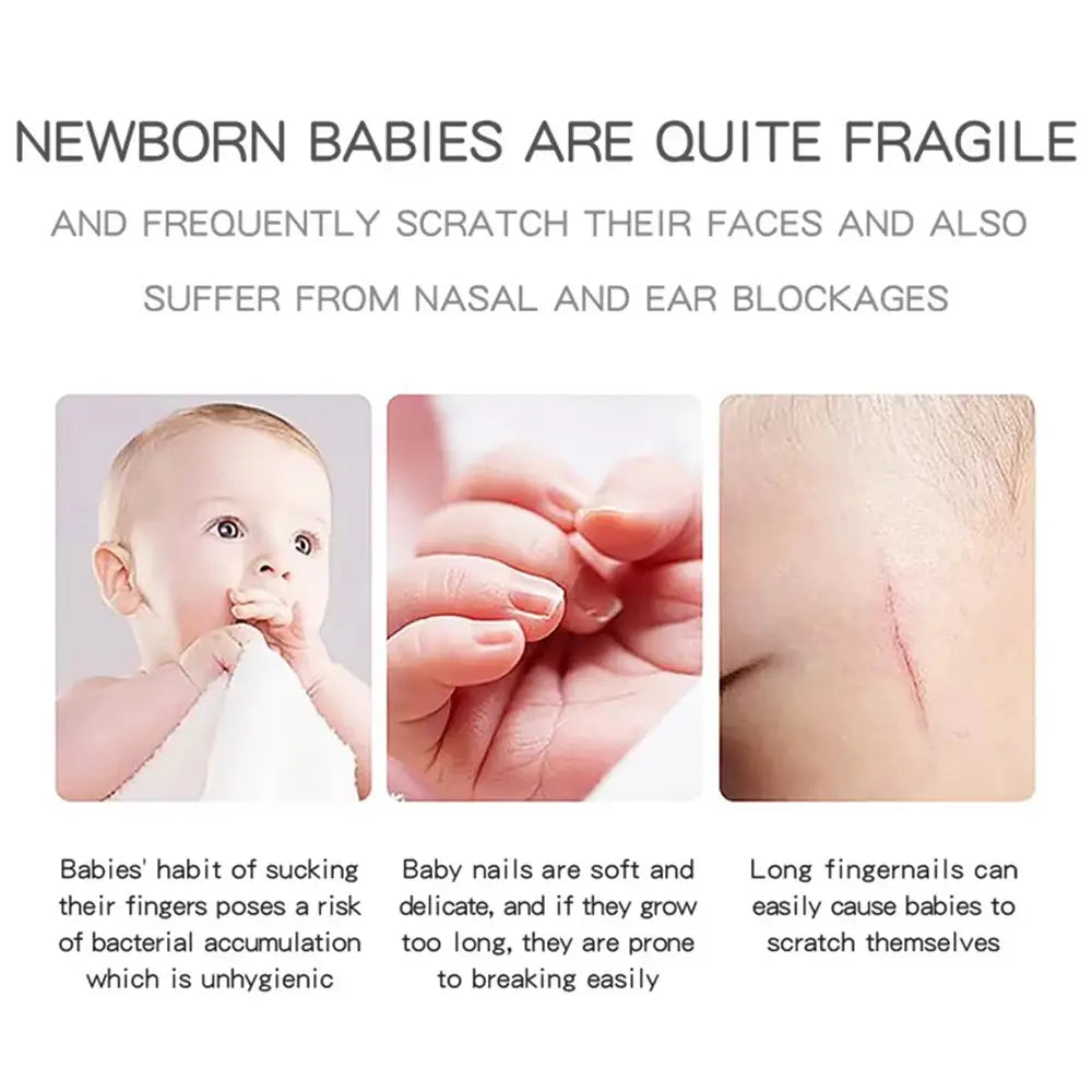 Weiches weißes Tuch aus sanftem Material, das im Baby-Pflege-Set für die Neugeborenen zur beruhigenden Reinigung und Pflege der Gesichtspartien von Neugeborenen verwendet wird.
