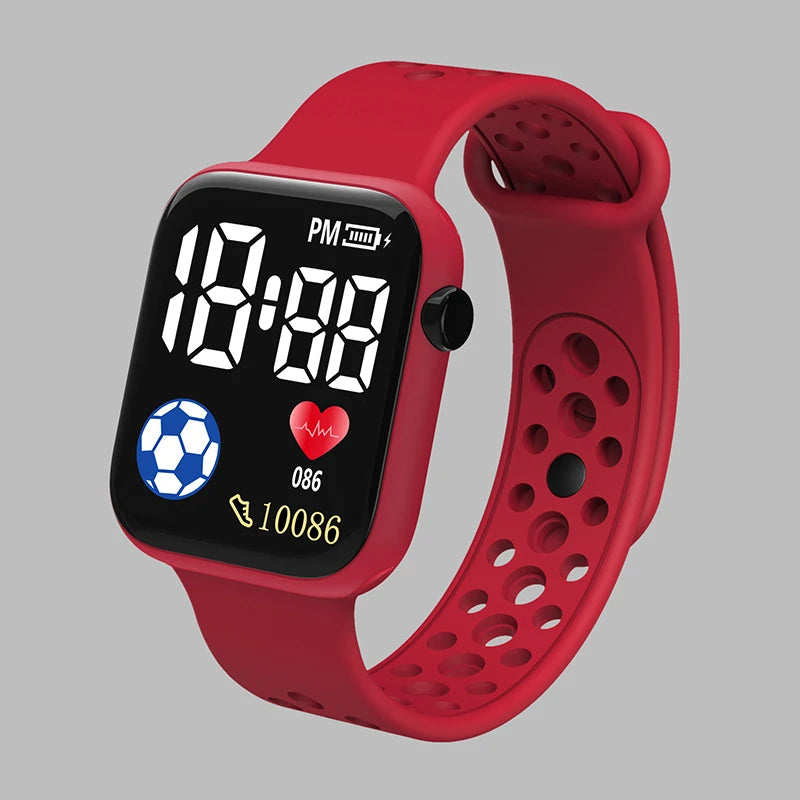 2026 LED Digital Watch For Kids Boys Sports Waterproof Watches Girls Silicone Digital Watch Casual Childrens Electronic Reloj