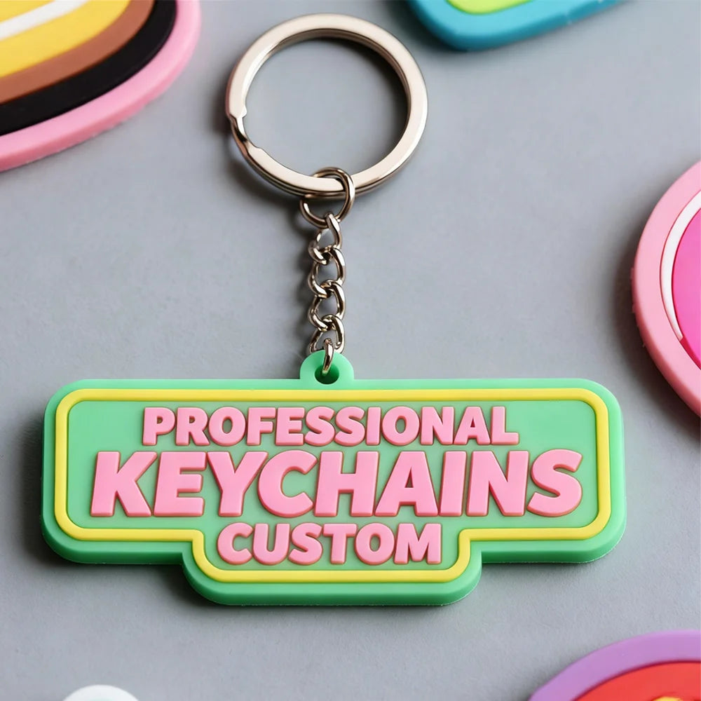 Personalized Custom Logo Promotional Soft Pvc Keychain Personalized Plastic Silicone Rubber Flexible Pvc Keychain Design