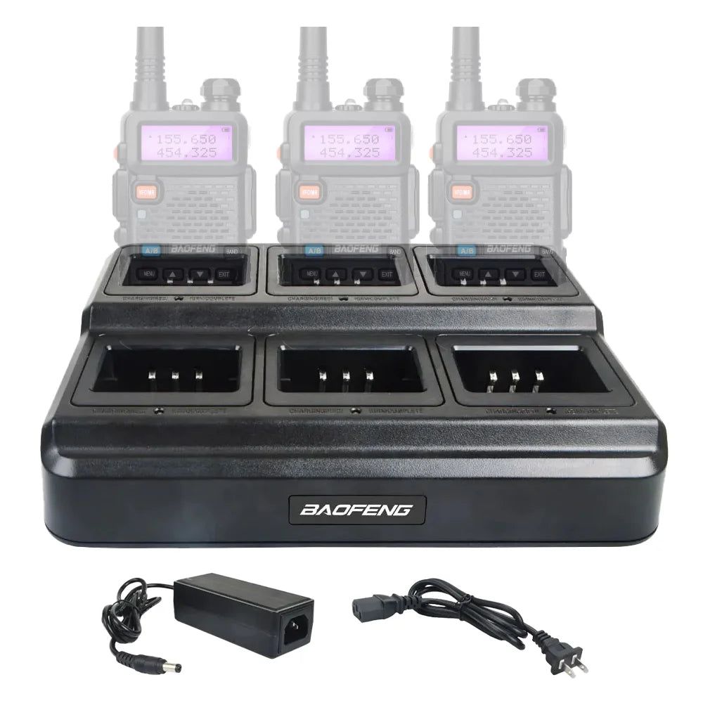 Six Way Charger Baofeng UV-5R Walkie Talkie Intelligent Rapid Multi-charger BL-5X6