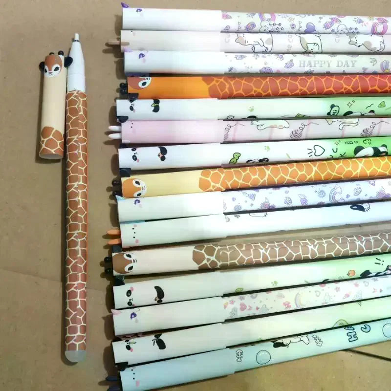 6/8/10Pcs Cute Writing Tools Animal-Shaped Erasable Pens For Journaling Writing Office Supplies Gift Ideas Office Stationery