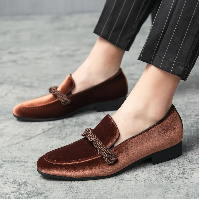 Shoes for Men Suede Fashion Moccasin Business Casual Shoe Plus Size Comfortable Non Slip Loafers Luxury 2026 New Men Dress Shoes