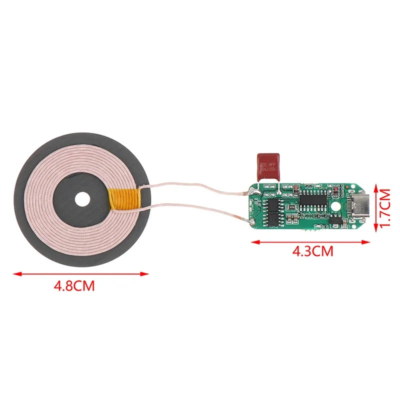5W/10/15W Universal Portable Fast Charging Wireless Charger PCBA DIY Standard Accessories Transmitter Module Coil Circuit Board