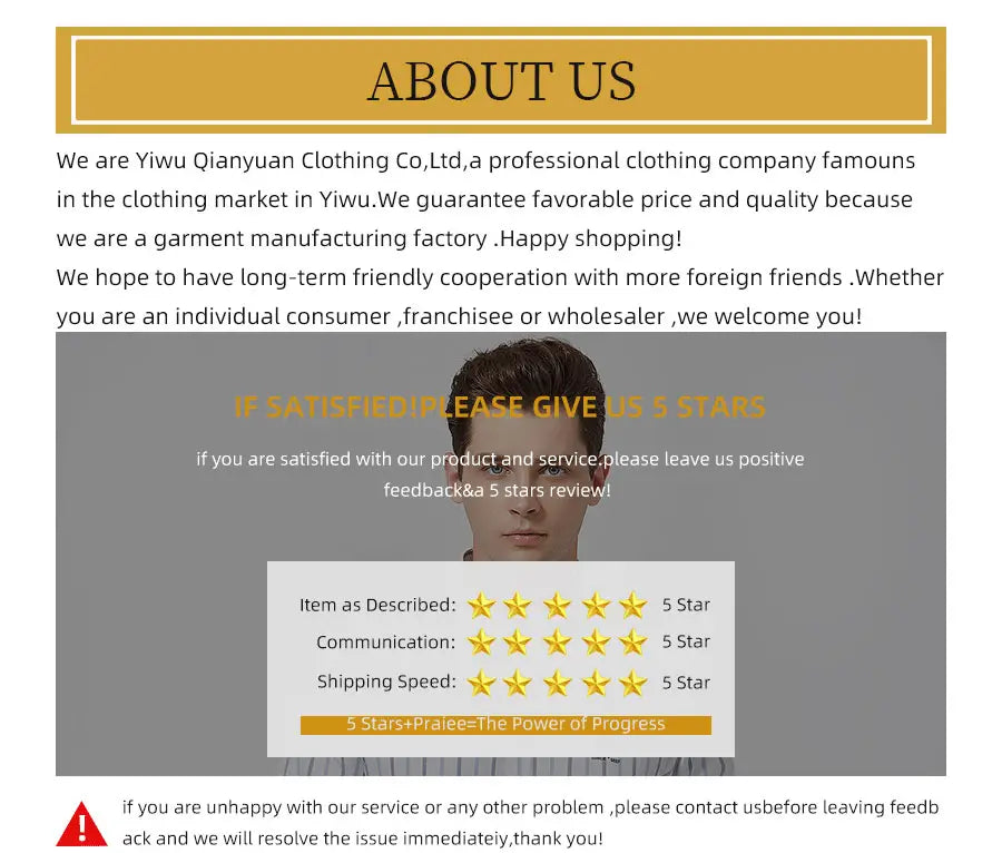 gold-colored rectangular banner with black text reading about us above a men’s cotton oxford slim fit plaid shirt.