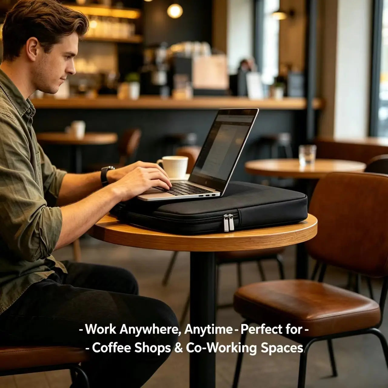 Minimalistische schwarze Laptoptasche mit silbernen Reißverschlüssen für 13 bis 15,6 Zoll Notebooks, die eine elegante und schützende Aufbewahrung bieten.