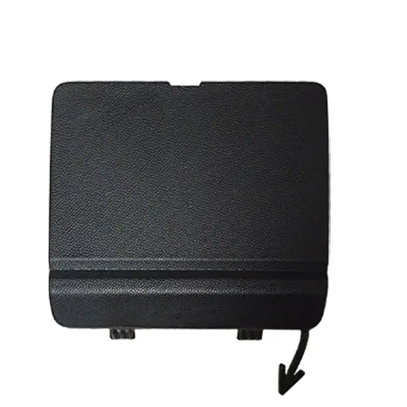 Black textured plastic rear trunk lid cover with integrated release mechanism shown from the back side for Chery Jetour Traveller T2 front tow hook cover.