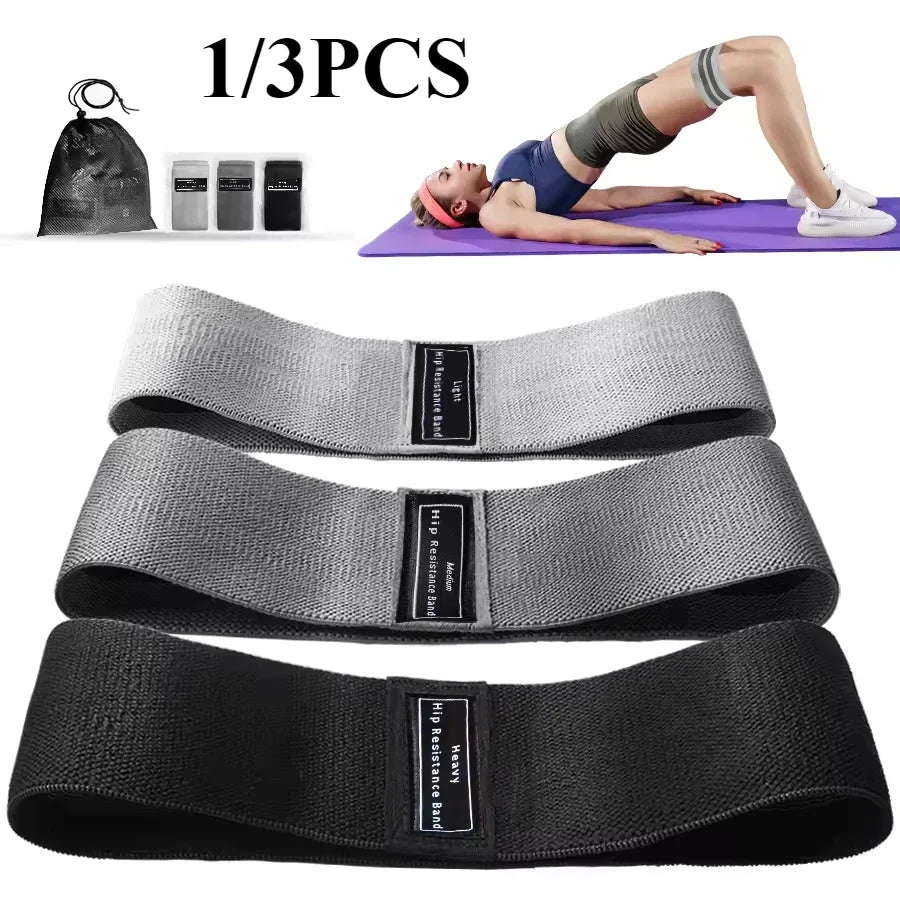Glute Thigh Elastic Workout Bands Fabric Resistance Hip Booty Bands Squat Circle Stretch Fitness Strips Loops Yoga Gym Equipment