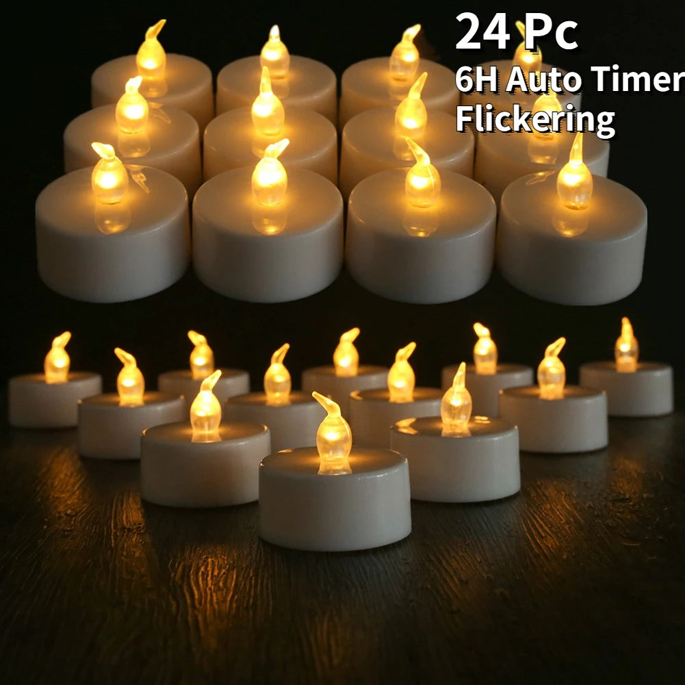 LED Tea Light With/Without Remote Flameless Flickering Candles Electronics Battery Operated Votive Light Home Table Party Decor