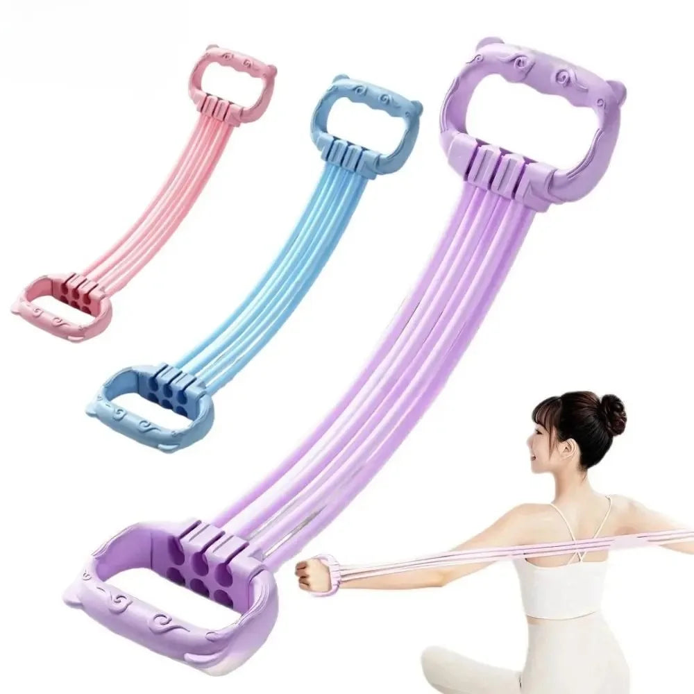 8-shaped Resistance Bands 15-90 LbsASdjustable Removable Pilates Strap Back Stretching Elastic Exercise Band