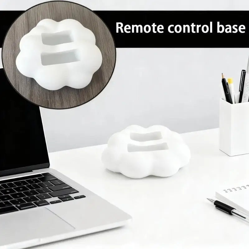 For TV/Air Conditioner Remotes, Phones Gadgets Cute 3D Cloud-Shaped Remote Control Holder - Desktop Home Storage Organizer Stand