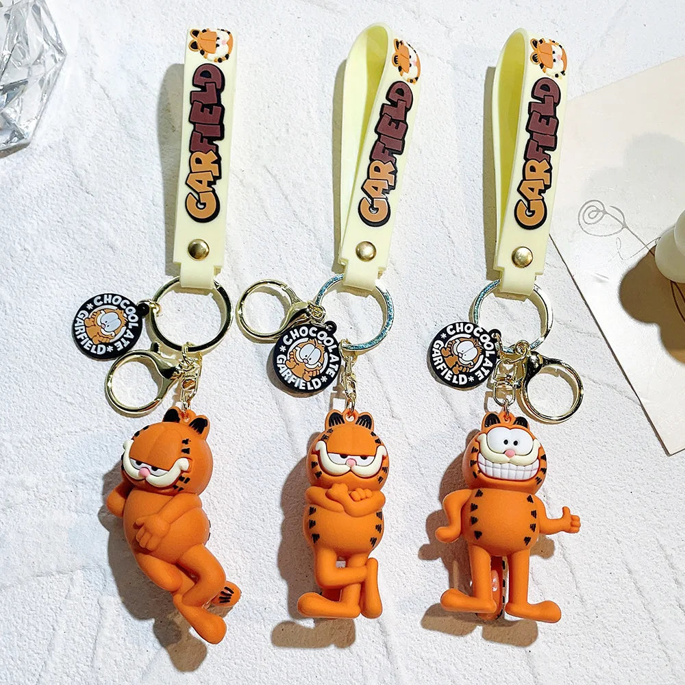 2025 Cute Kitten Keychain Cartoon Cat Key Pendant Soft Rubber Anime Women Men Key Chain