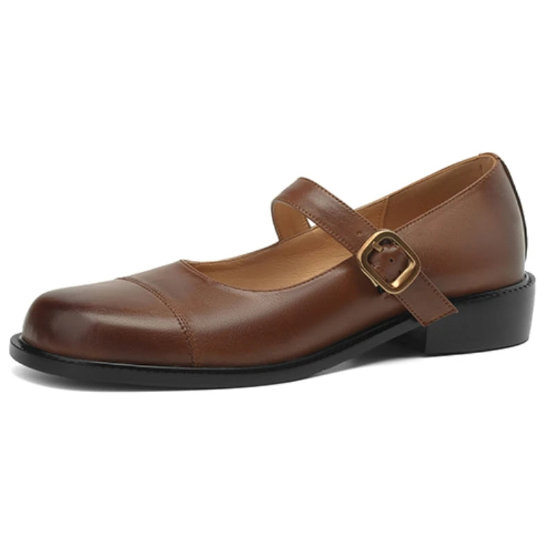 Loafers Shoes for Women Flats Casual Genuine Leather Flat Student Footwear Creepers Oxfords Shoes Girl Large Size 45 48