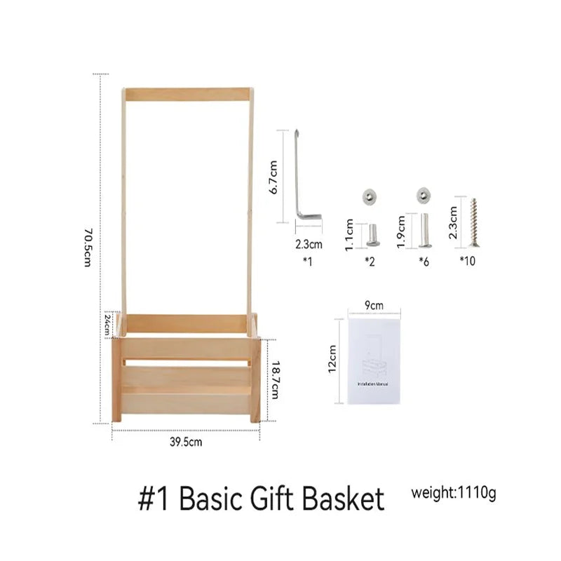 Baby Birthday Party Decorations Wooden Storage Basket The Baby's Room Decorated With Furniture DIY Baby Photography Accessories