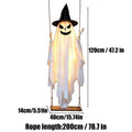 Halloween Swinging Ghost Decor 47 Inch Spooky Outdoor Animated Decoration for Garden Tree Hanging Props Light Up Creepy Ornament