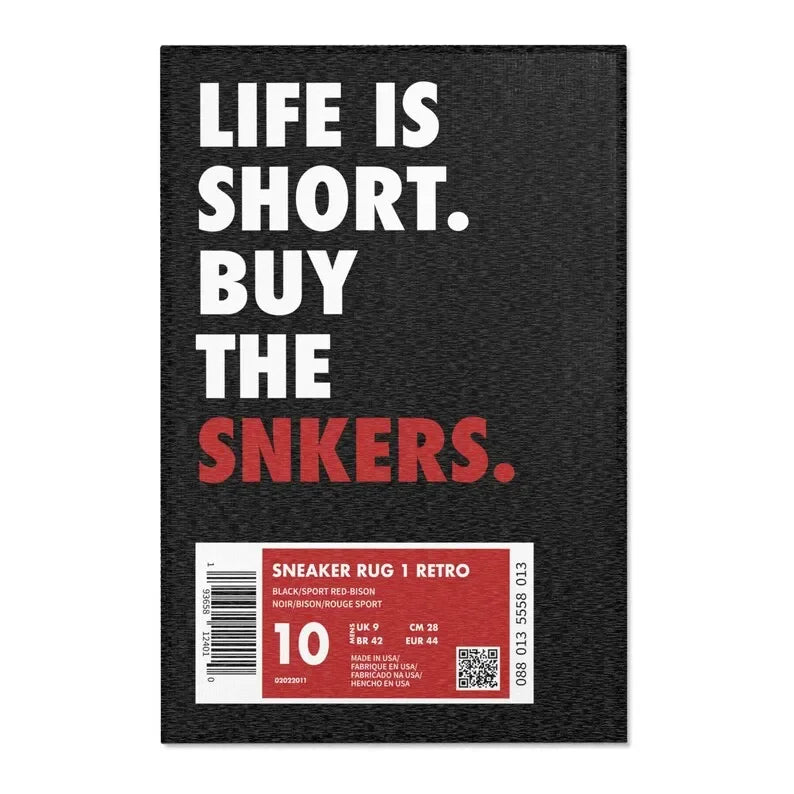 Sneaker Rug Bedroom Decor Carpets Leisure Area Carpet Sofa Soft Floor Mat Bedside Non-slip Rugs Doormat Birthday Gift for Him
