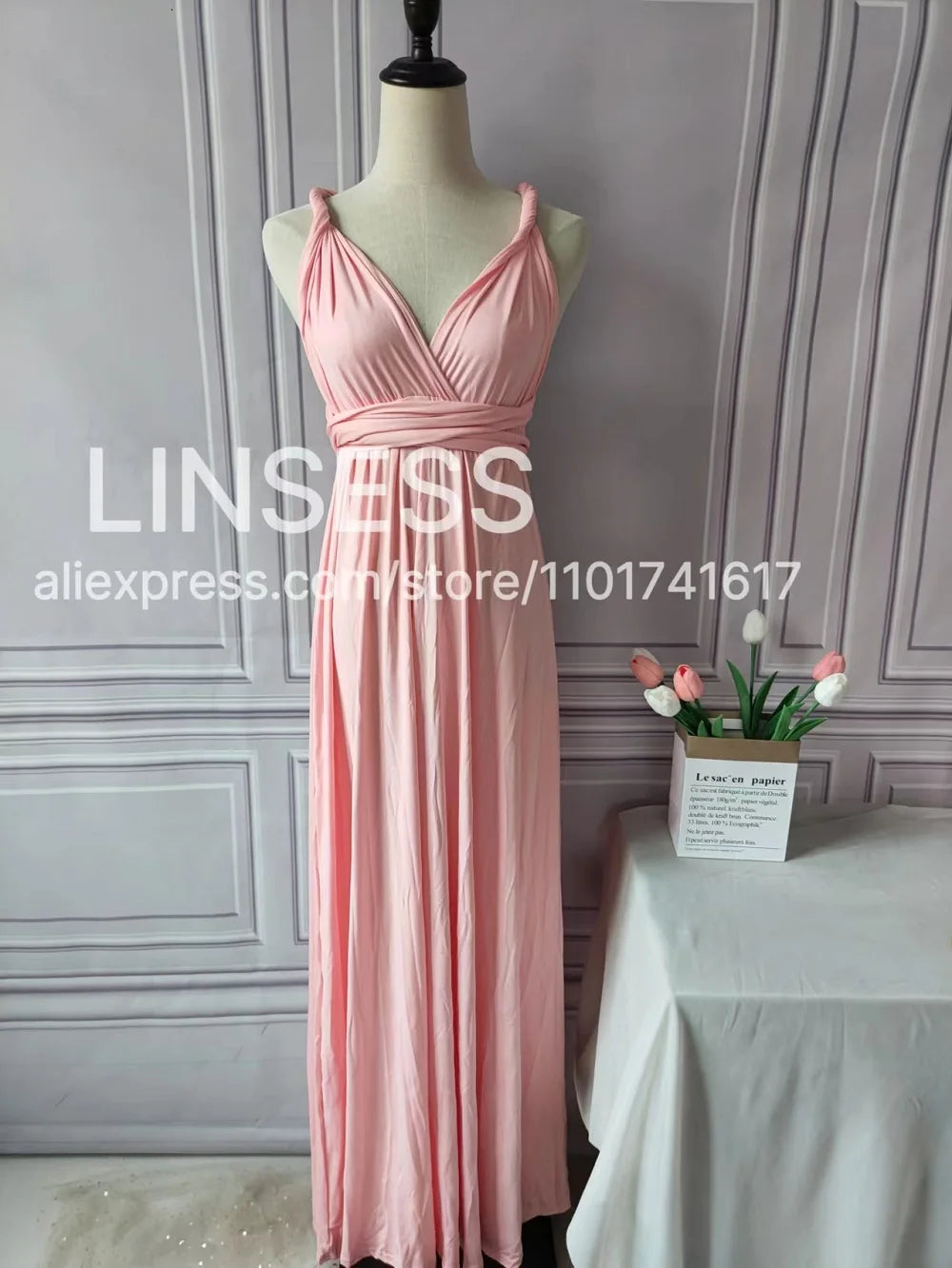 Bridesmaid Dress, Olive Green Maxi Bridesmaid Dress, Bridal Party Convertible Dress, Multiway Infinity Dress, Custom Dress
