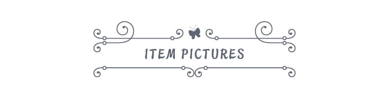 Emblème de papillon noir centré au-dessus des images de l’article, dans un cadre décoratif orné, pour l’ensemble de tampons « nature forêt » clair utilisé en scrapbooking.