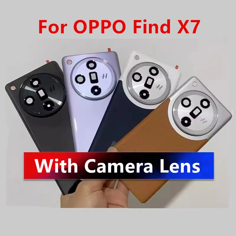 X 7 FindX7 Housing For OPPO Find X7 Battery Back Cover Repair Replace Door Phone Rear Case + Camera Lens PHZ110