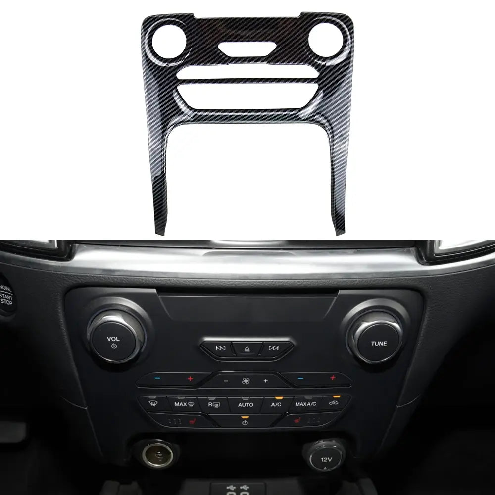 ABS Interior Accessories for Ford Everest Ranger 2016 2017 2018 2019 2020 2021 LHD Carbon Fiber Car Decoration Stickers Cover
