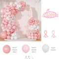 119Pcs Bow Pink and White Balloon Garland Arch Kit Wedding, Engagements, Birthday, Bridal Shower, Baby Shower Anniversary Decor