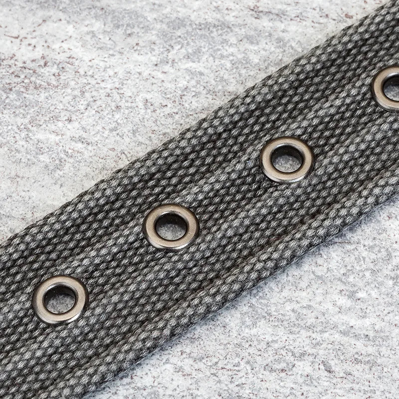 Canvas Belts Men's Fashion Casual Luxury Designer Jeans Accessories Polyester Woven Nylon Youth Stripe Pin Buckle Belts
