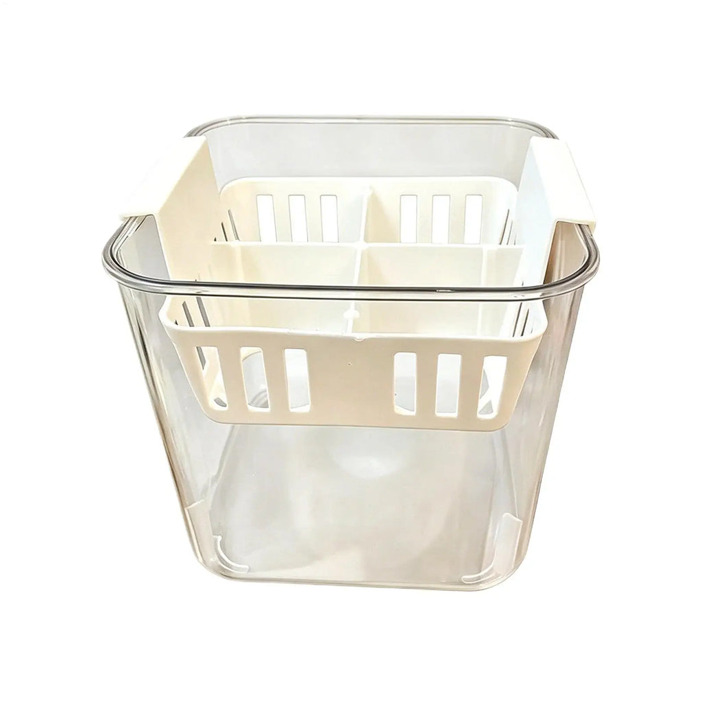 4 Grids Hydroponics Nurserys Pots Planter Containers Clear Tulips Planter Plastic Square Planting Basket Indoor Gardening