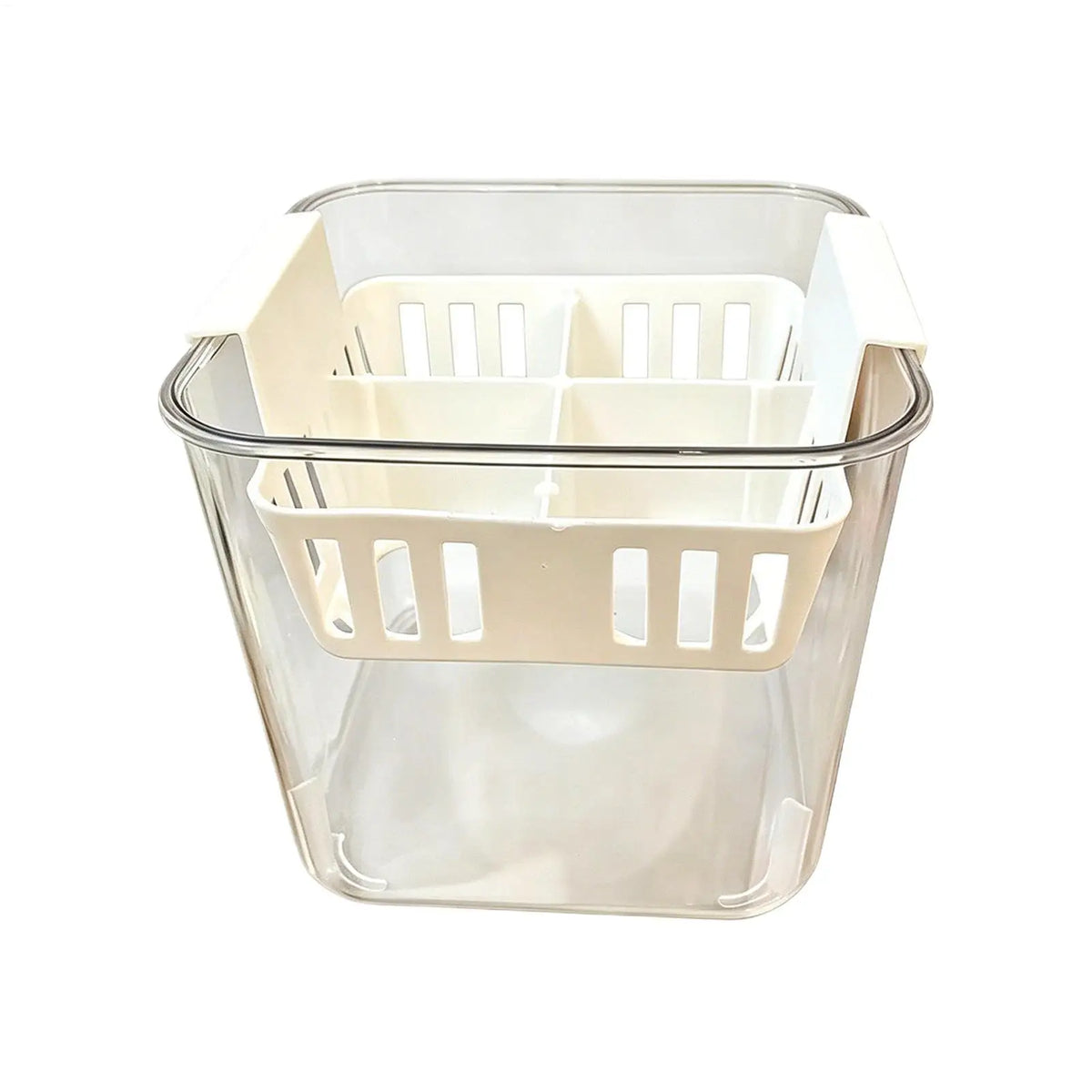 4 Grids Hydroponics Nurserys Pots Planter Containers Clear Tulips Planter Plastic Square Planting Basket Indoor Gardening