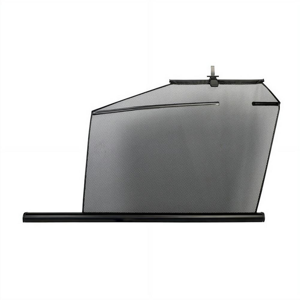 black mesh screen with a sleek modern design and sturdy frame for a retractable mesh car window sunshade uv protection