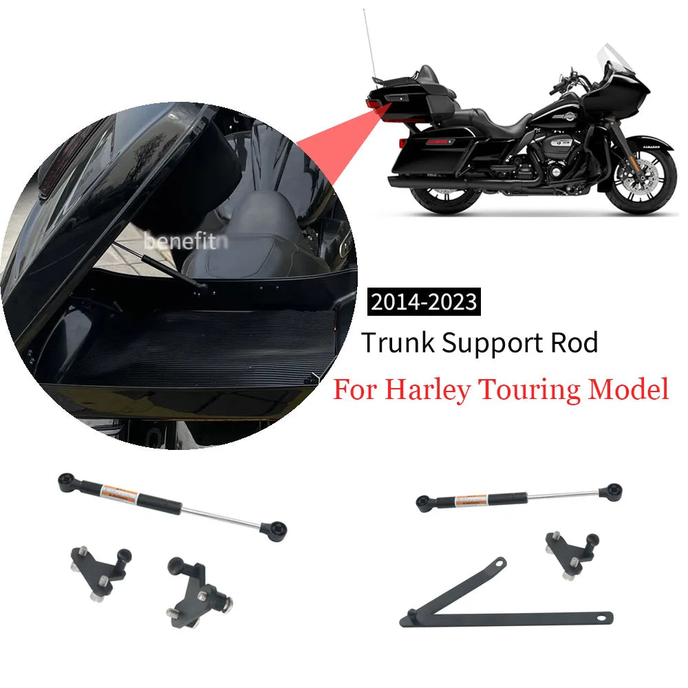 Motorcycle Accessories Pack Trunk Support Rod Hydraulic Rod For Harley Touring Road Glide Road King Street Glide 2014-2023 Tour