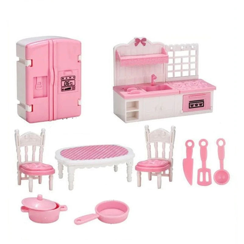 1:12 Miniature Home Furniture Set, Doll Accessories For Bedroom, Living Room, Kitchen And Bathroom, Doll House Accessories, Gift
