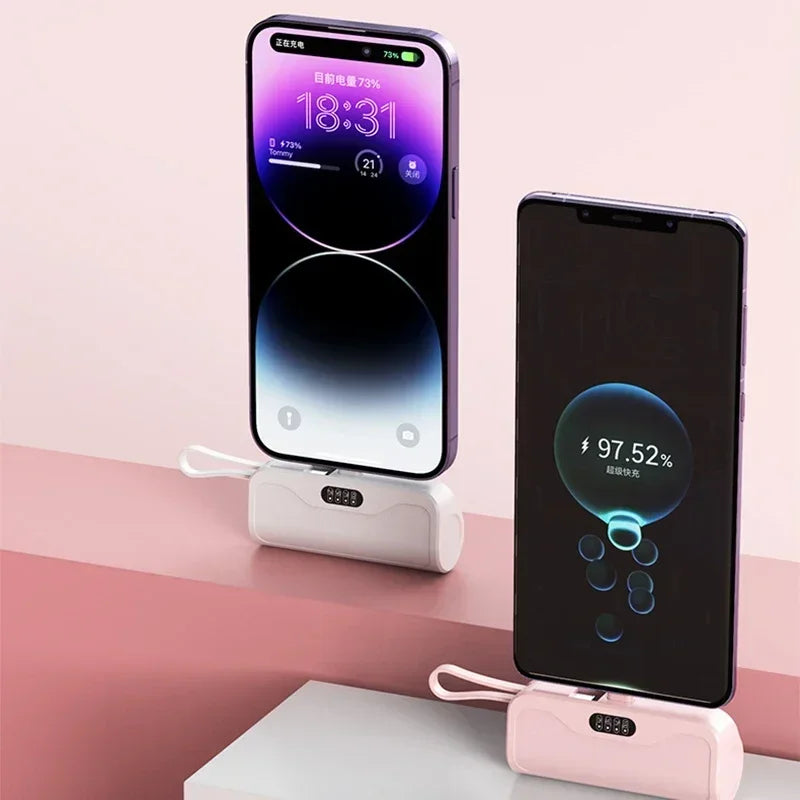 Mini power bank 20000mAh portable mobile phone charger, power bank,backup battery suitable for iPhone 11 12 13 14 Huawei Xiaomi