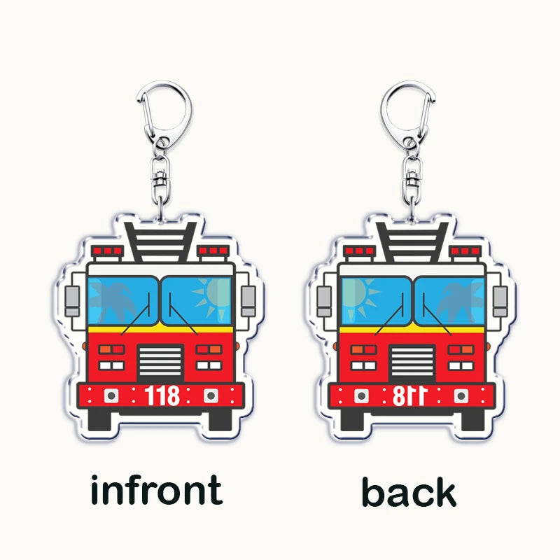 Popular TV Show 9-1-1 Keychains for Accessories Bag Evan Buckley Eddie Diaz Oliver Stark Bobby Nash Keyrings Jewelry Fans Gifts