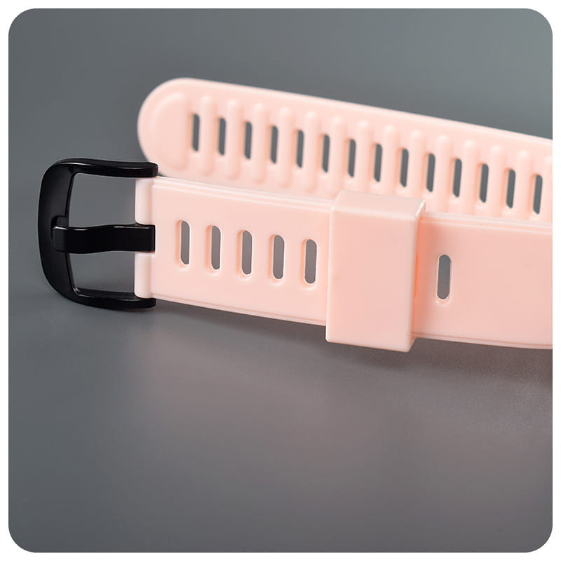 pink silicone watch strap with black buckle for girls digital sports waterproof led wristwatch