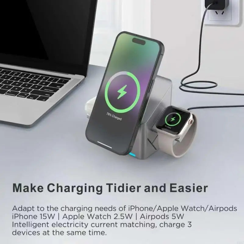 Charging Stand Auto Rotation 15W Wireless Fast Chargers for Smartphones 896C