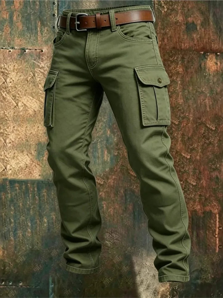 New Wear Resistant Work Pant Man Multi-pocket Straight Cargo Trousers Outdoor Jogging Tactical Pants Spring Fall Casual Trousers
