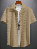 Men's Summer Short Sleeve Shirt Casual Comfortable Button-Up Floral Print Versatile Stylish Collared Leisure Wear 2025