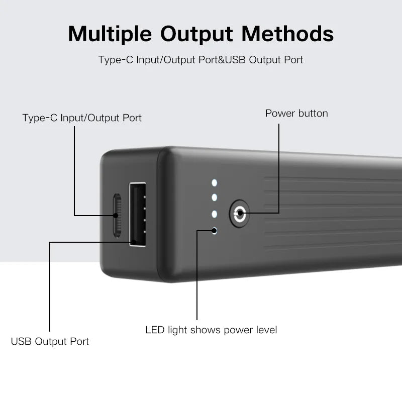 PHOMAX 5000mAh Travel Power Bank Portable Charger 12W Mini Portable Power Bank with LED Indicator for Mobile Phone and Laptop