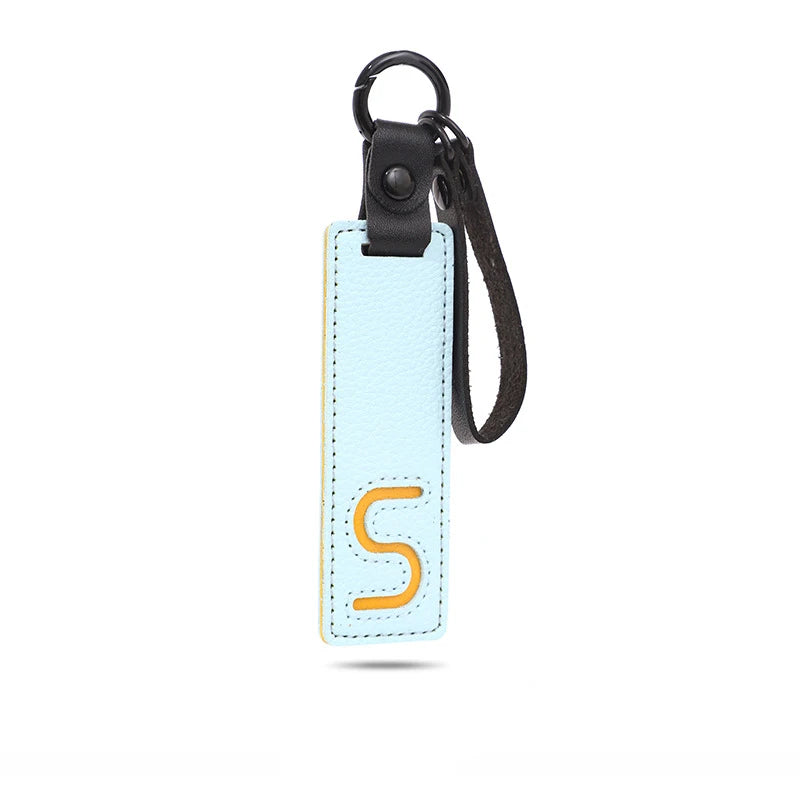 New Leather English Key Chain With 26 Full Letter Text Tags And Pendant Keychains Party Gift Wholesale