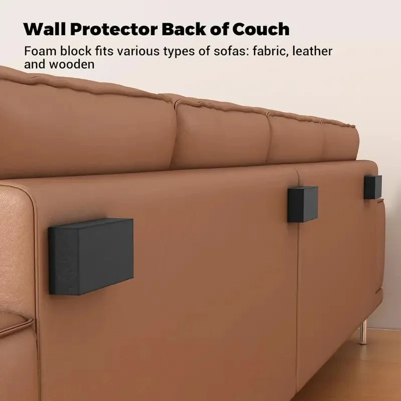 20-PC High-Density Foam Wall Protectors, Self-Adhesive Furniture Pads for Bed & Sofa, Scratch Prevention, Matte Finish