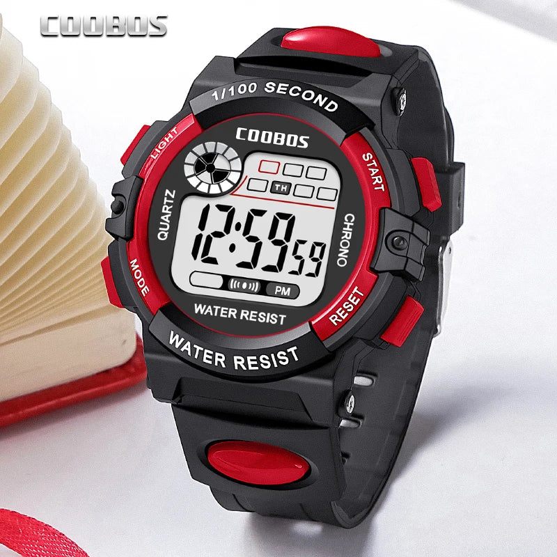 Multifunctional Digital Watch For Kids Boys Girls 30M Waterproof Sport LED Electronic Wristwatch Fashion Luminous Children Watch