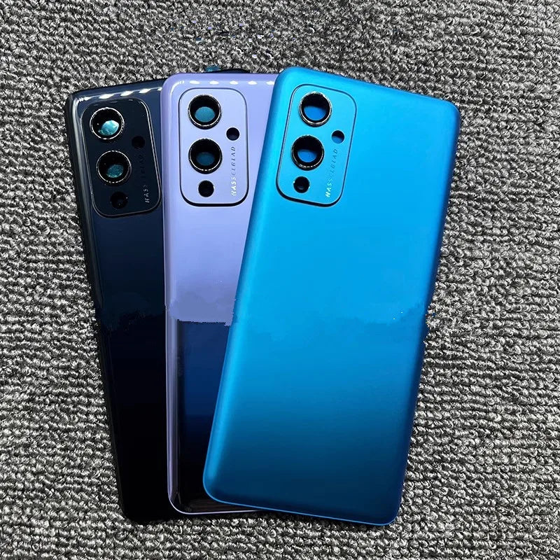 Oneplus9 Housing For Oneplus 9 One Plus 6.55" Glass Battery Back Cover Repair Replace Door Phone Rear Case + Camera Lens
