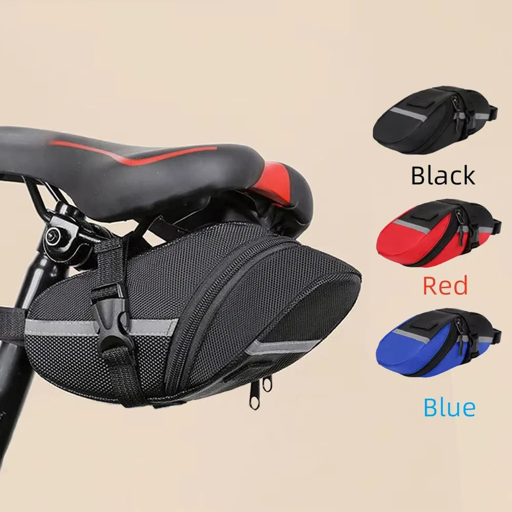 Black Bicycle WaterProof Saddle Bag Bicycle Reflective Tail Bag MTB Bike Universal Rear Bag Outdoor Bicycle Accessories